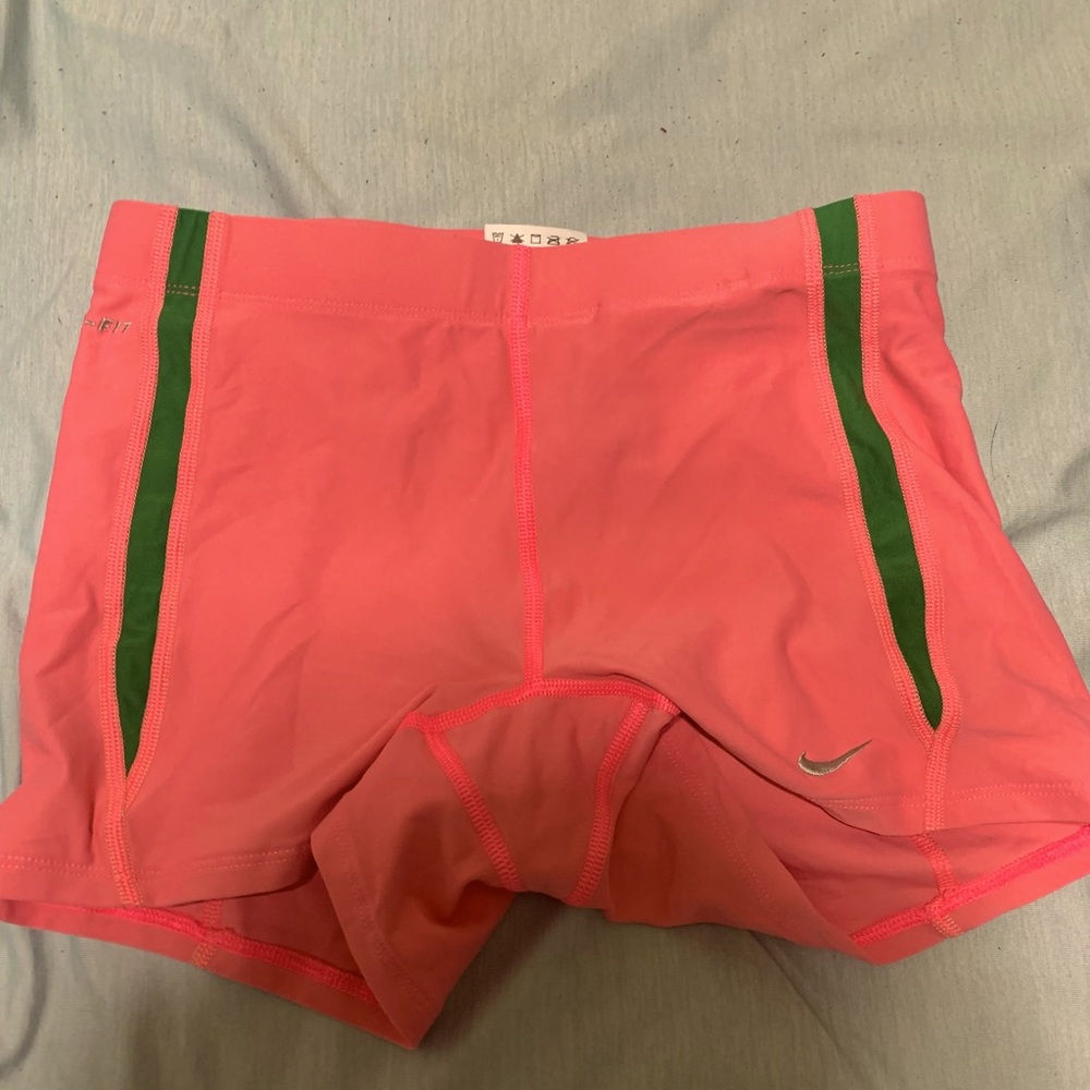 Nike Dry Fit Work Out Shorts Neon Green and Pink